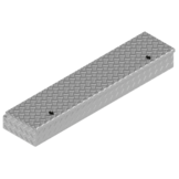 DE HAAN BOX HL - 1618x391x190 mm - waterdichte en stofdichte aluminium traanplaat disselkist - voorzien van vlinderslot of spansluiting