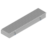 DE HAAN BOX HL - 1618x391x190 mm - waterdichte en stofdichte aluminium traanplaat disselkist - voorzien van vlinderslot of spansluiting