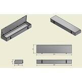 DE HAAN BOX HL - 1618x391x190 mm - waterdichte en stofdichte aluminium traanplaat disselkist - voorzien van vlinderslot of spansluiting