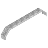 Aluminium traanplaat spatbord voor tridem asser - 2250x240x400 mm