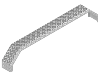 Spatbord Alu tridem 5-kant 2250x240x400 mm