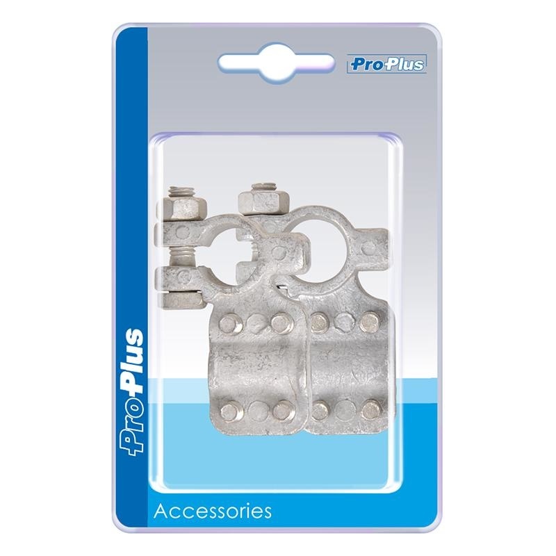 Multifunctionele accupoolklemmen - 12 - 24V - (-) is 17,5 mm - (+) is 19 mm