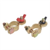 Accupoolklemmen met vleugelmoer - 12 - 24V - (-) is 17,5 mm - (+) is 19 mm