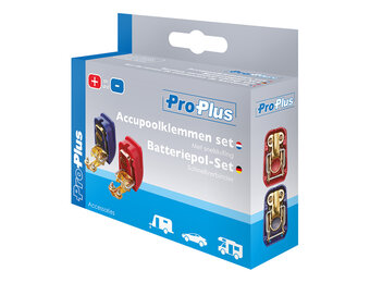 Accupoolklemmen set (+) en (-) - snelaansluiting