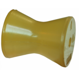 98x70 mm kielrol oranje/geel 14 mm naafdiameter - PU materiaal