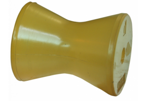 98x70 mm kielrol oranje/geel 14 mm naafdiameter