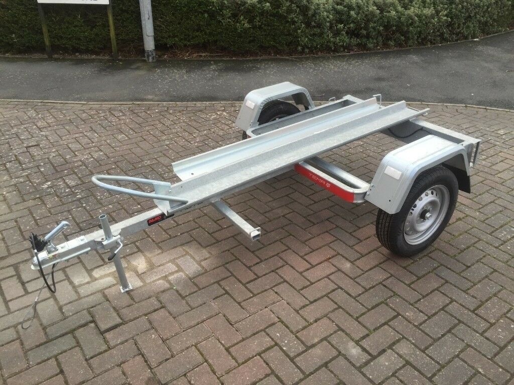 Motoraanhanger TEMARED MOTO 1 - 200x107 cm - 750 kg - ongeremd - motortrailer - geschikt voor 1 motor - inclusief oprijplaat