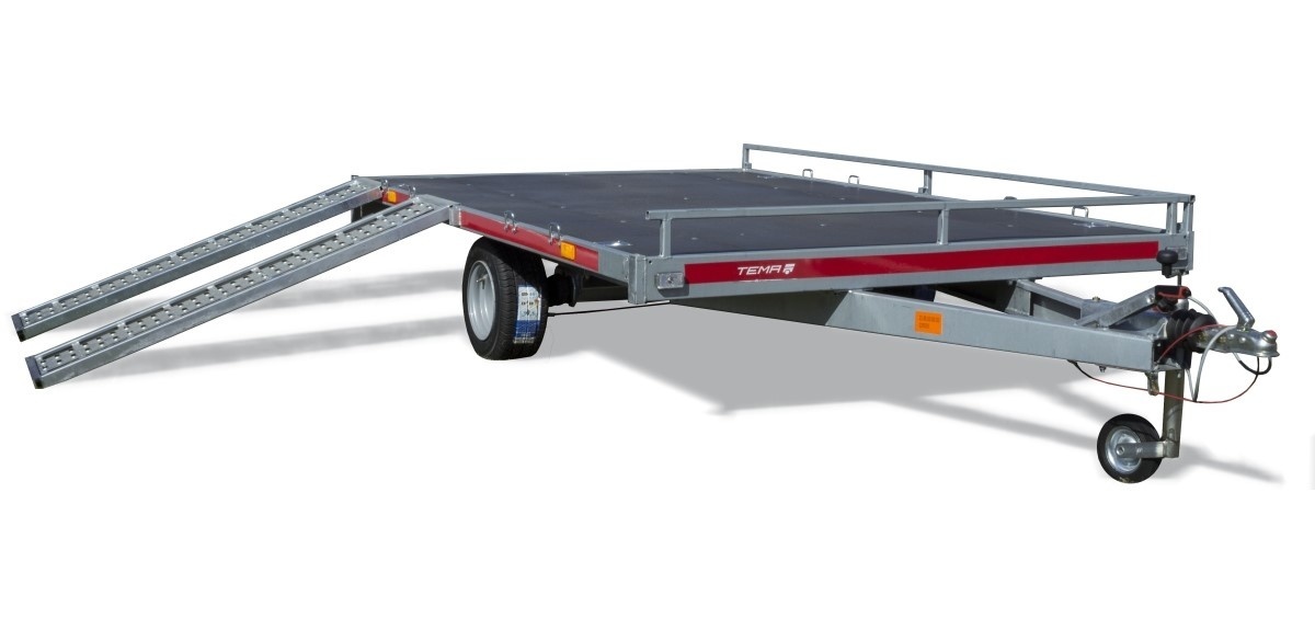 Quad trailer -300x200 cm - Temared QUAD 2 3020C - 1350 kg - inclusief oprijplaten