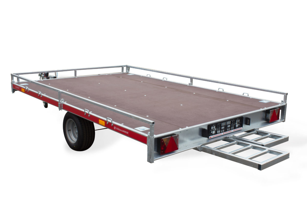 Quad trailer -300x200 cm - Temared QUAD 2 3020C - 1350 kg - inclusief oprijplaten