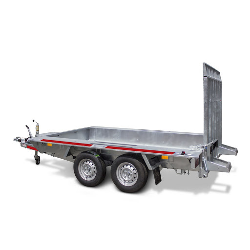 TEMARED machinetransporter 350x160 cm - 3500 kg - geremd - machinetransporter met oprijklep