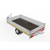 Geremde Eduard Multitransporter - 256x150 cm - 1350 kg bruto laadvermogen - 56 cm laadvloerhoogte - 30 cm borden - inclusief oprijplaten