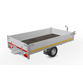 Geremde Eduard Multitransporter - 256x150 cm - 1350 kg bruto laadvermogen - 56 cm laadvloerhoogte - 30 cm borden - inclusief oprijplaten