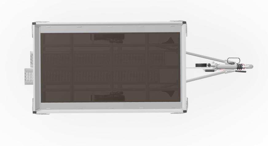 Geremde Eduard Multitransporter - 256x150 cm - 1350 kg bruto laadvermogen - 56 cm laadvloerhoogte - 30 cm borden - inclusief oprijplaten