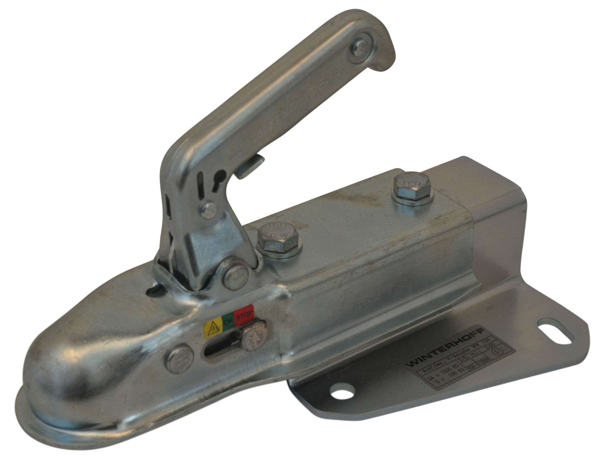 Winterhoff WW150VF - koker 60 mm - 1500 kg - ongeremd - V-dissel