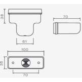 Aspock Flatpoint 1 - oranje - connector aansluiting - 21-2201-034