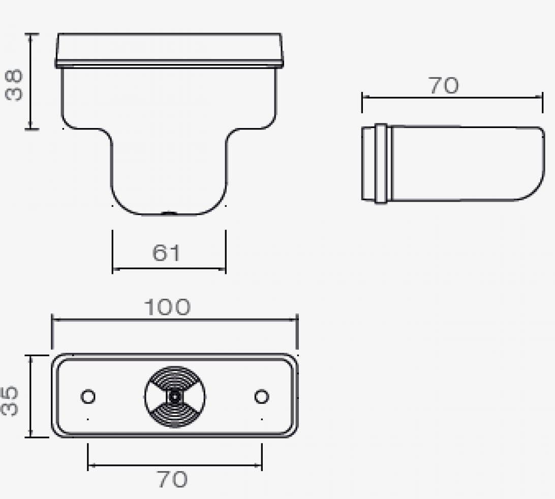 Aspock Flatpoint 1 - oranje - connector aansluiting - 21-2201-034