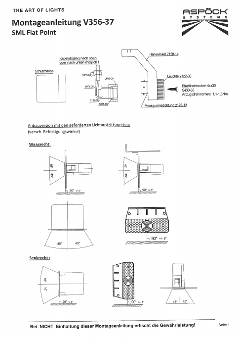 Aspock Flatpoint 1 - oranje - connector aansluiting - 21-2201-034