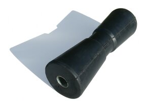 300x92 mm kielrol zwart 17 mm naafdiameter