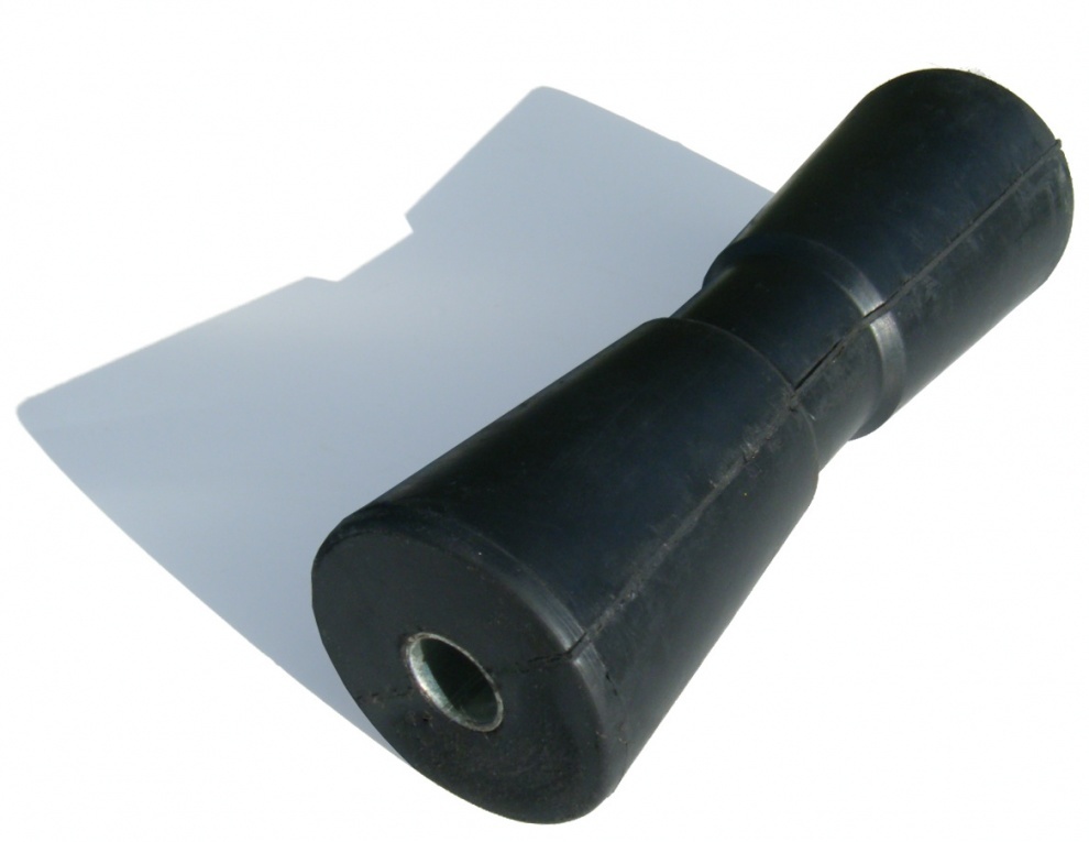 300x92 mm kielrol zwart 17 mm naafdiameter