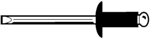 Aluminium platbolkop blindklinknagel - popnagel - 6 x 26 mm - klembereik 17 - 20 mm - 3900 N - per 10 stuks