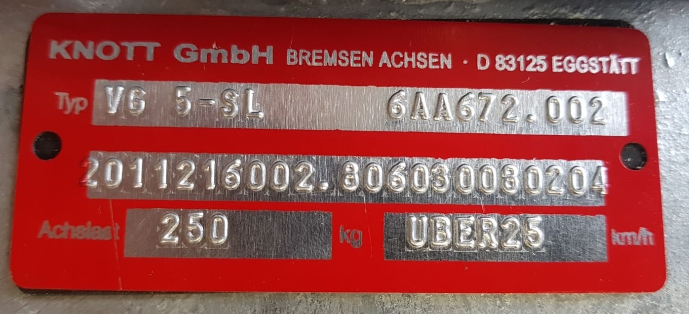 Ongeremde naaf met aseind - 4x100 - 175 kg maximale belasting - links