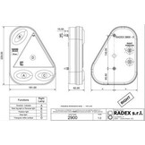 Radex 2900 Rechts 180x240x60 mm - verticale montage - voorzien van 5-polige connector aansluiting