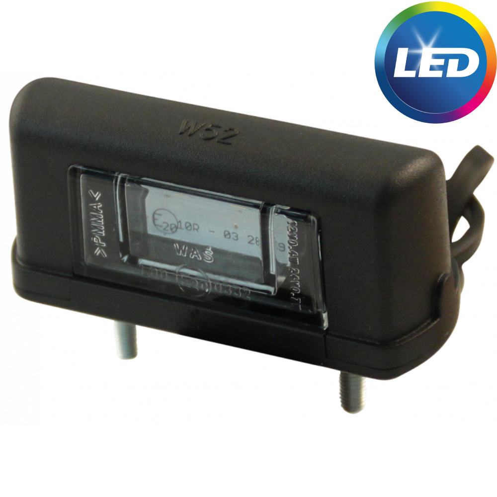 WAS 244 kentekenverlichting - LED - 83x39x31 mm - 500 mm DC kabel