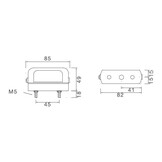 Aspock Regpoint kentekenverlichting - 800 mm connector aansluiting