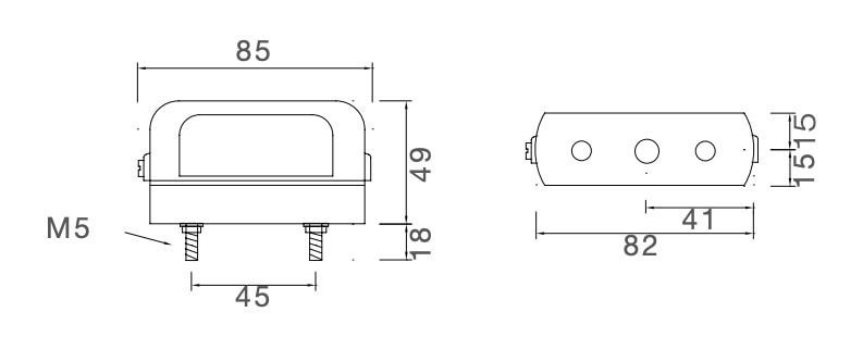 Aspock Regpoint kentekenverlichting - 800 mm connector aansluiting