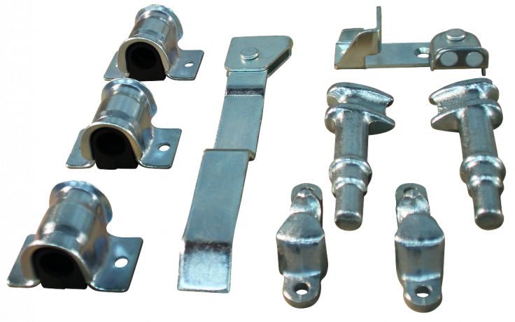 Verzinkte draaistangsluiting - links - ten behoeven van Ø22 mm stang