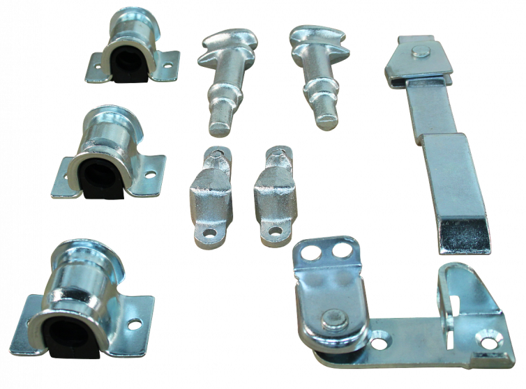 Verzinkte draaistangsluiting - rechts - ten behoeven van Ø22 mm stang