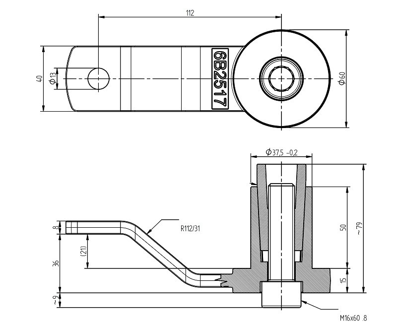 Knott steun voor schokbrekers - schroefbaar