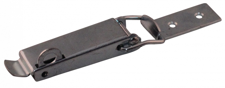 Eierkistsluiting met haak - 130x30 mm  - inclusief slothaak - haaklengte 64 mm