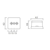 Aspock Squarepoint - wit - 150 cm DC kabel