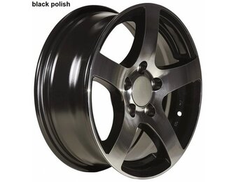 Losse lichtmetalen velg (zwart gepolijst) 5.5Jx14 (5x112) 900 kg ET30
