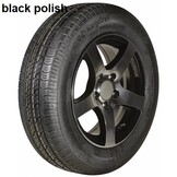 Losse 15 inch lichtmetalen velg voor aanhangwagens - 6Jx15 (5x112) 900 kg - ET30 - zwart gepolijst