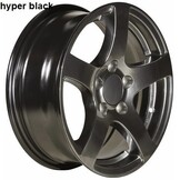 Losse 15 inch lichtmetalen velg voor aanhangwagens - 6Jx15 (5x112) 900 kg - ET30 - mat zwart