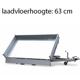 Geremde Eduard 3-zijdige kipper - 330x180 cm - 2700 kg bruto laadvermogen - elektrisch, extern laden - 63 cm laadvloerhoogte - inclusief uitzetsteunen
