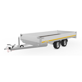 Geremde Eduard plateauwagen - 406x180 cm - 3000 kg bruto laadvermogen - 63 cm laadvloerhoogte - 30 cm borden - inclusief oprijplaten