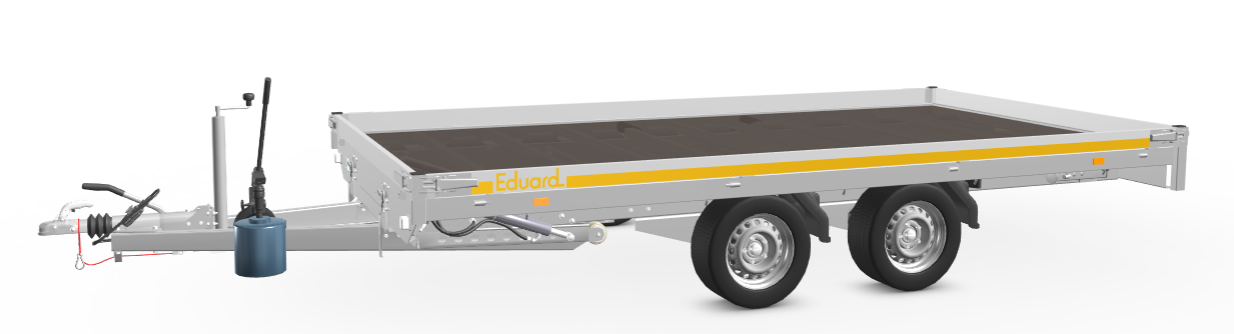 Kantelbare Eduard Autotransporter - 406x200 cm - 3000 kg - 63 cm laadvloerhoogte