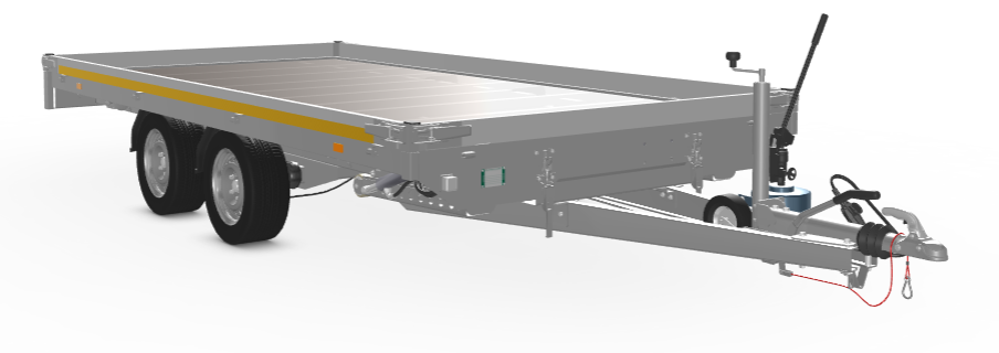 Kantelbare Eduard Autotransporter - 406x200 cm - 3000 kg - 63 cm laadvloerhoogte