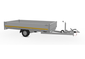 310x160 cm - 1500 kg - 30 cm borden - geremd