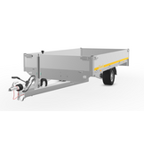Geremde Eduard plateauwagen 310x160 cm - 1500 kg bruto laadvermogen - 56 cm laadvloerhoogte - 30 cm borden