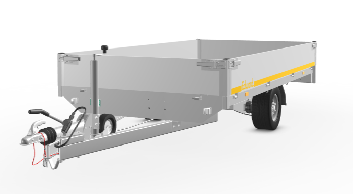 Geremde Eduard plateauwagen 310x160 cm - 1500 kg bruto laadvermogen - 56 cm laadvloerhoogte - 30 cm borden