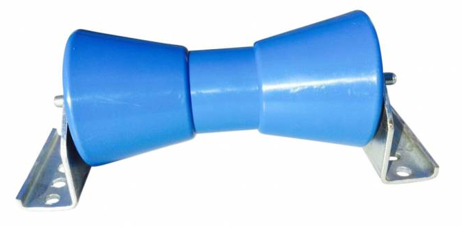 200x85 mm kielrol set - blauw - compleet op steun