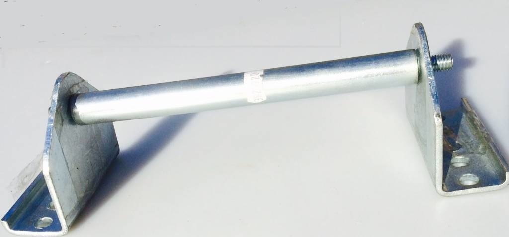 200x85 mm kielrol set - blauw - compleet op steun