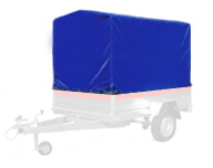 263x125x110 cm huif compleet - blauw