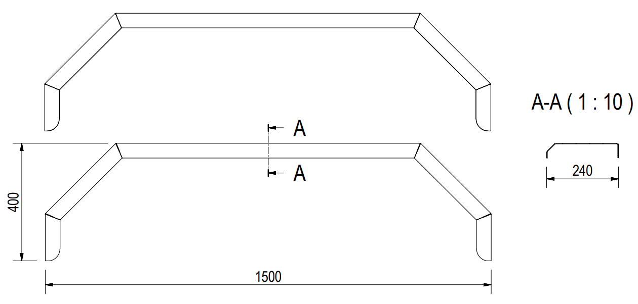 De Haan THMAQ 24150 - aluminium traanplaat spatbord