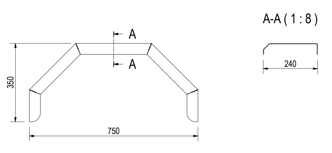 De Haan HMAQ 2475 - aluminium traanplaat spatbord