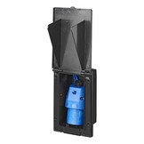 CEE inbouwstekker - rechthoekig - 160x100 mm - zwart